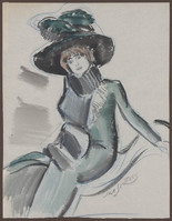KT 1647
<br/>
Een zittende vrouw naar links
<br/>
<em>Sluijters, Jan (1881-1957)</em>